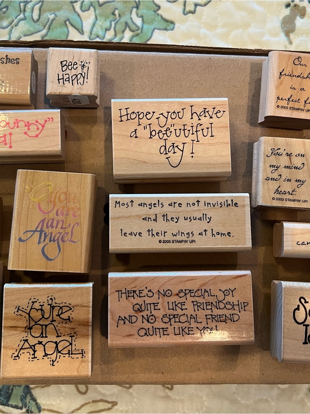 Stampin' Up! Wood Rubber Stamps. All stamps with classic statements